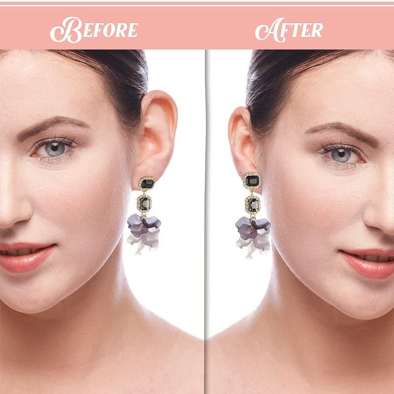 Nyamah Sales Silicone Rubber Ear Back Stoppers Earlobe Support Patches Findings Stud Earring Plugs for Women Medium Size Clear Pack of 200