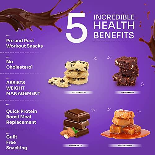 U bar U bar 20 Grams Protein Bar Assorted Flavor |Gluten Free Nutrition Bars, Breakfast Protein Bar for Healthy Diet Healthy Snacks with Whey Protein Guilt Free Snacking-4Pcs