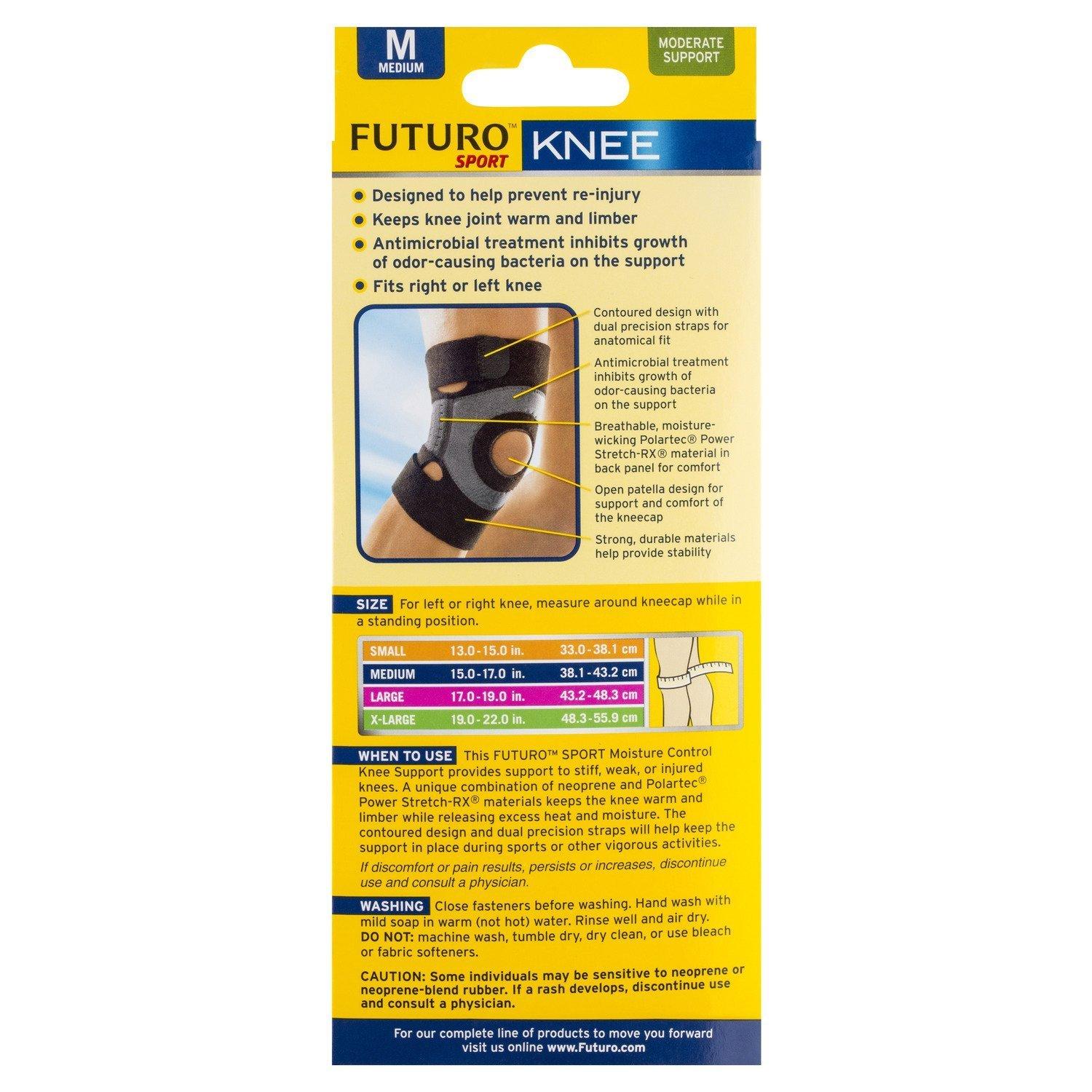 Futuro Futuro Sport Moisture Control Knee Support Medium