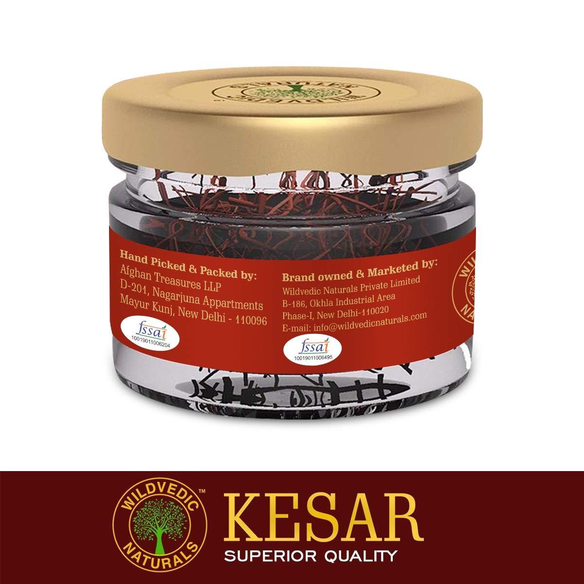 WILDVEDIC NATURALS Wildvedic Naturals Pure Kashmiri Kesar / Saffron - 1 Gram (Original Grade Saffron Threads,Quality Saffron )