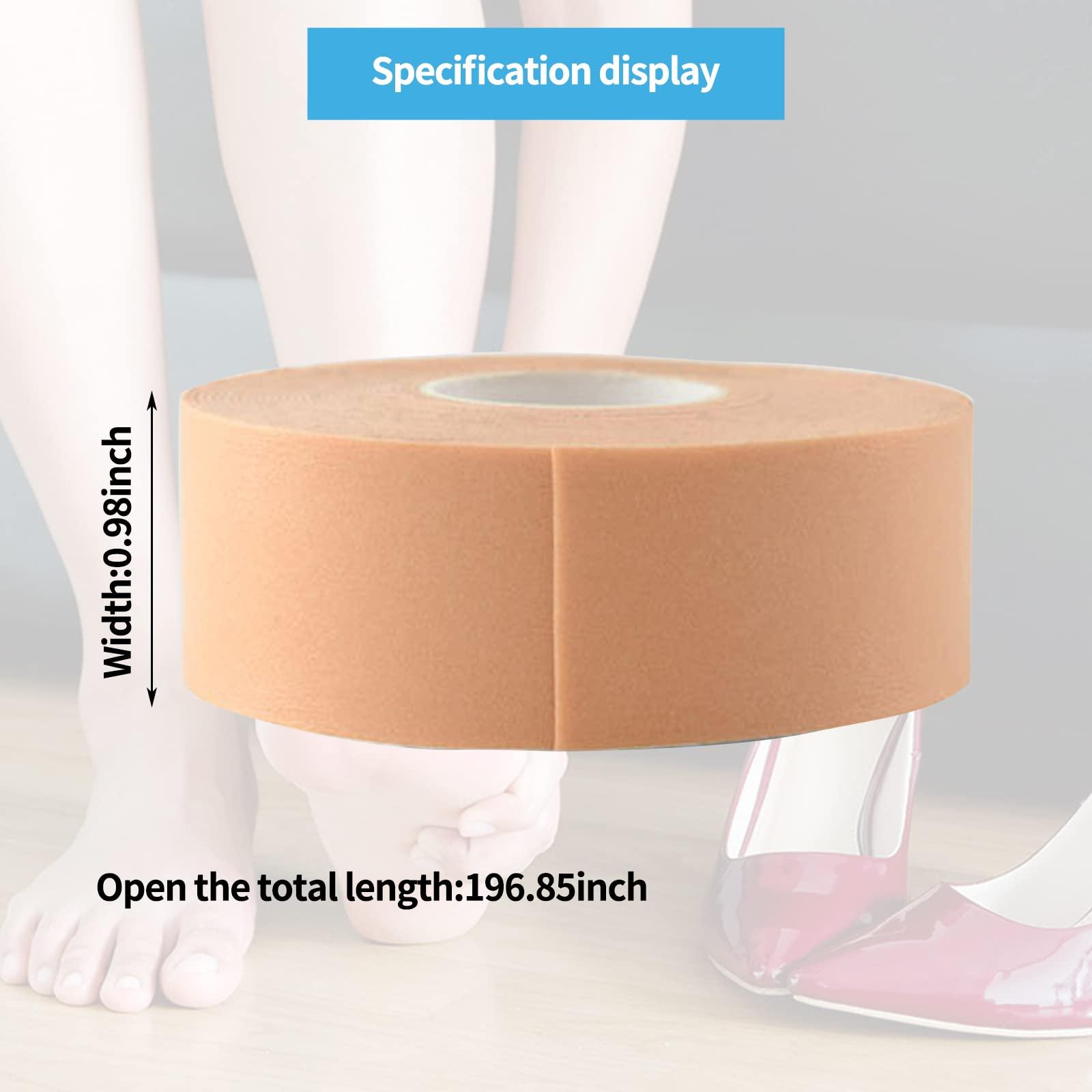 Jokupey 6Rolls Blister Tape Toe Tape Foot Blister Protection Heel Blister Protection for Hiking, High Heel Heel Protection Pad Sheet