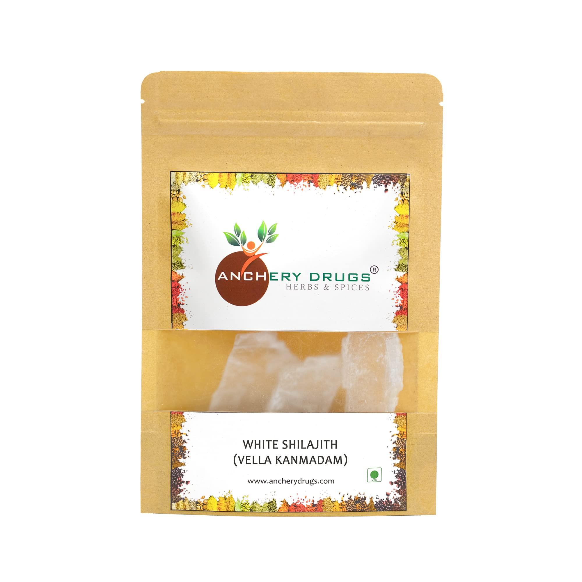 ANCHERY DRUGS ANCHERY DRUGS Vella Kanmadam, White Shilajit, Karpoor Shilajit, Brakshun (500 gms)