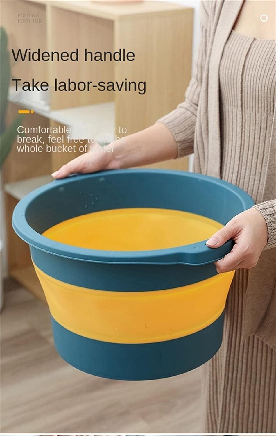 Yagzon YAGZON Multi-purpse Portable Collapsible Folding Tub, With Hanging Hole & Save Storage Space, Foot Soak Bath Tub Heat Countermeasure Foot Warmer For Home Foot Spa Pedicure