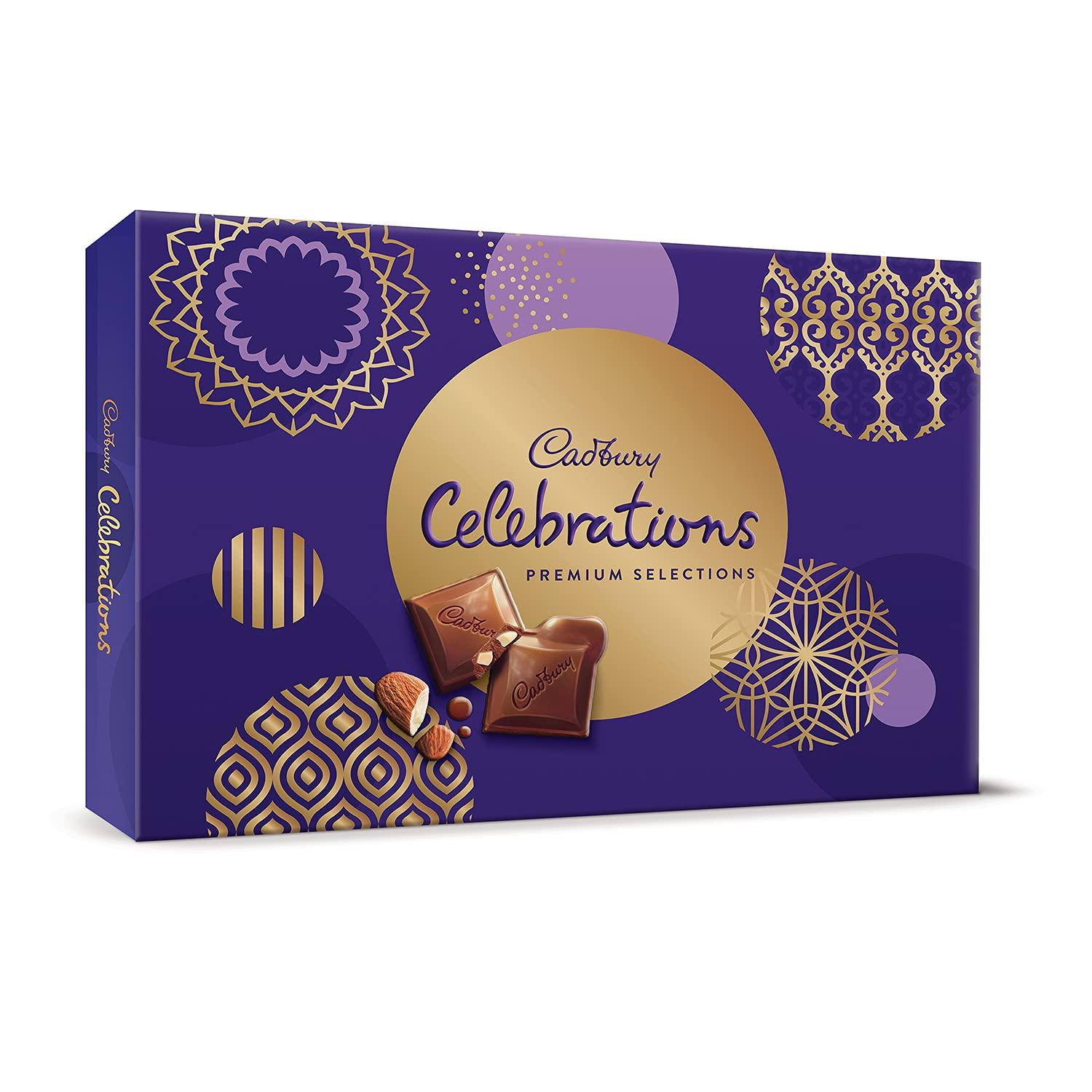 Cadbury Cadbury Celebrations Chocolate Gift Pack - Assorted, Premium, 281 g & Bournville Rich Cocoa Dark Chocolate Bar, 80 gm (Pack of 5)