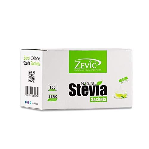 ZEVIC Zevic Sugarfree 100% Natural Stevia Zero Calorie Sachets (150 * 4) - 600, Super Saver Pack