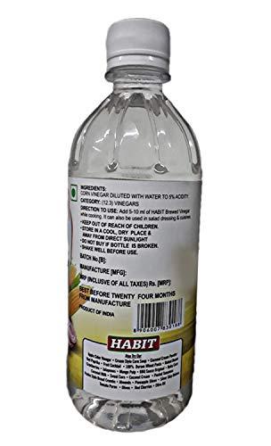 Habit Habit Combo Pack of 1 Brewed Vinegar 500ml and 1 Apple Cider Vinegar 473ml (2 Packs Combo)