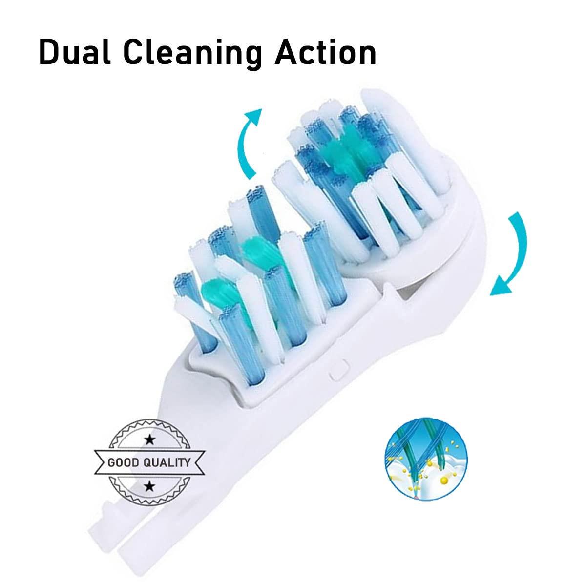 Othanary Sensitive Replacement Toothbrush Heads Compatible with Oral-B Cross Action Power 3733 4732,Rotating Powerhead and Crisscross Bristles (White)