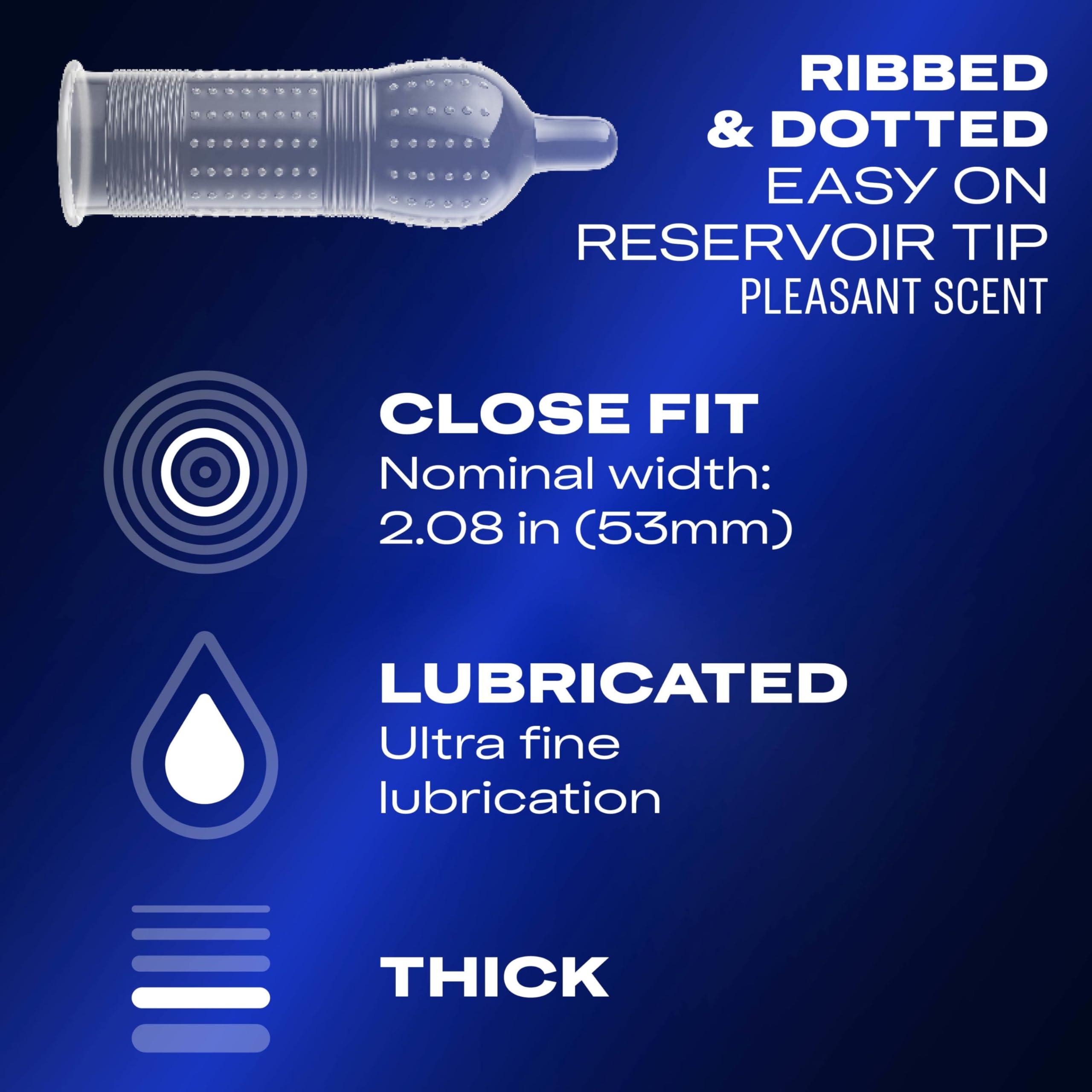 Durex Durex Intense Sensation Extra Large Dots Ultra Fine Lubricated Latex Condoms, 3 Count