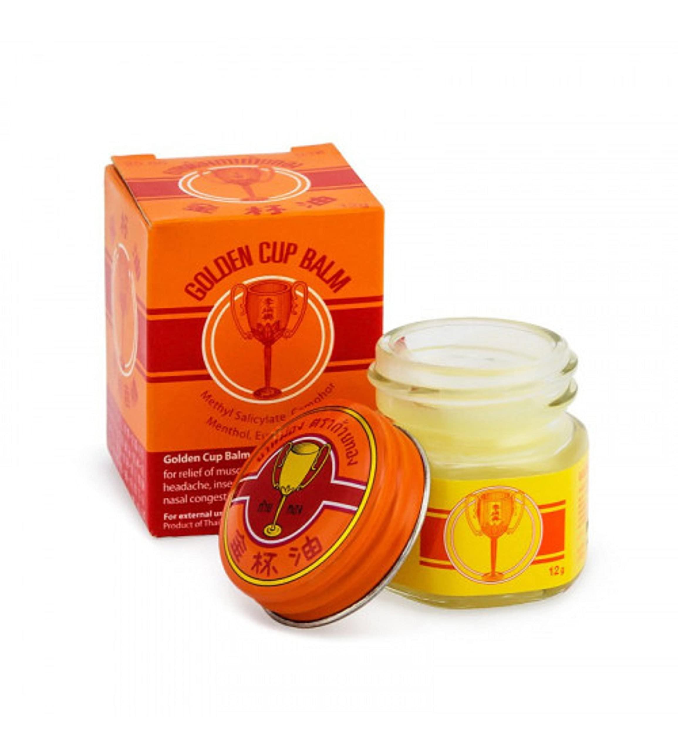 HANI PO HANI PO Golden Cup Balm Thailand Herb- Thailand Product - Pack of 1 (22 Gram)Pain relief balm | Oil for elder women | Men Pain relief balm for adult | Pain relief oil for women | Mens | Pain relief balm for girls | boys - Imported Products