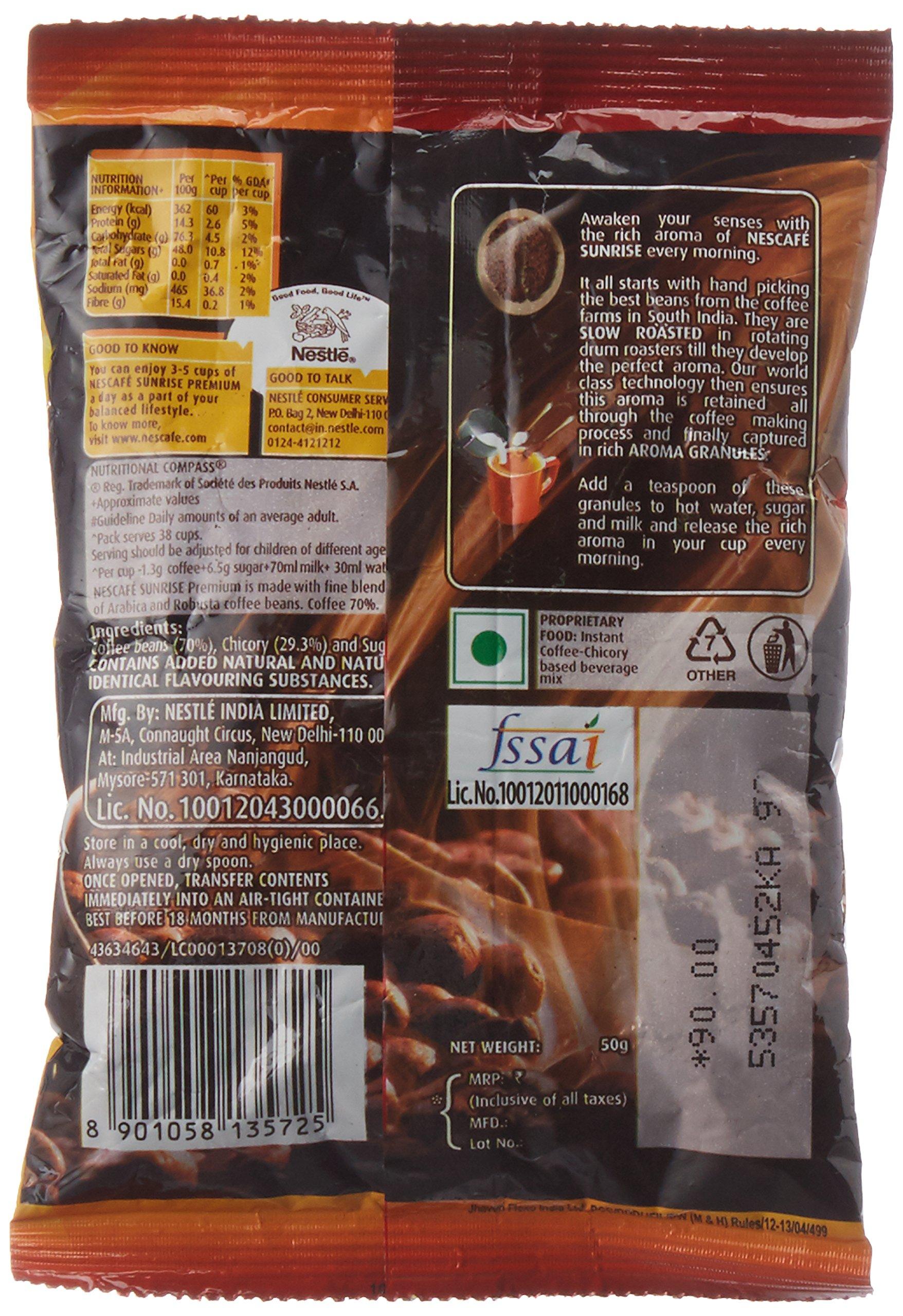 Nescafé Nescafe Sunrise Premium Coffee Powder, 50G, Packet