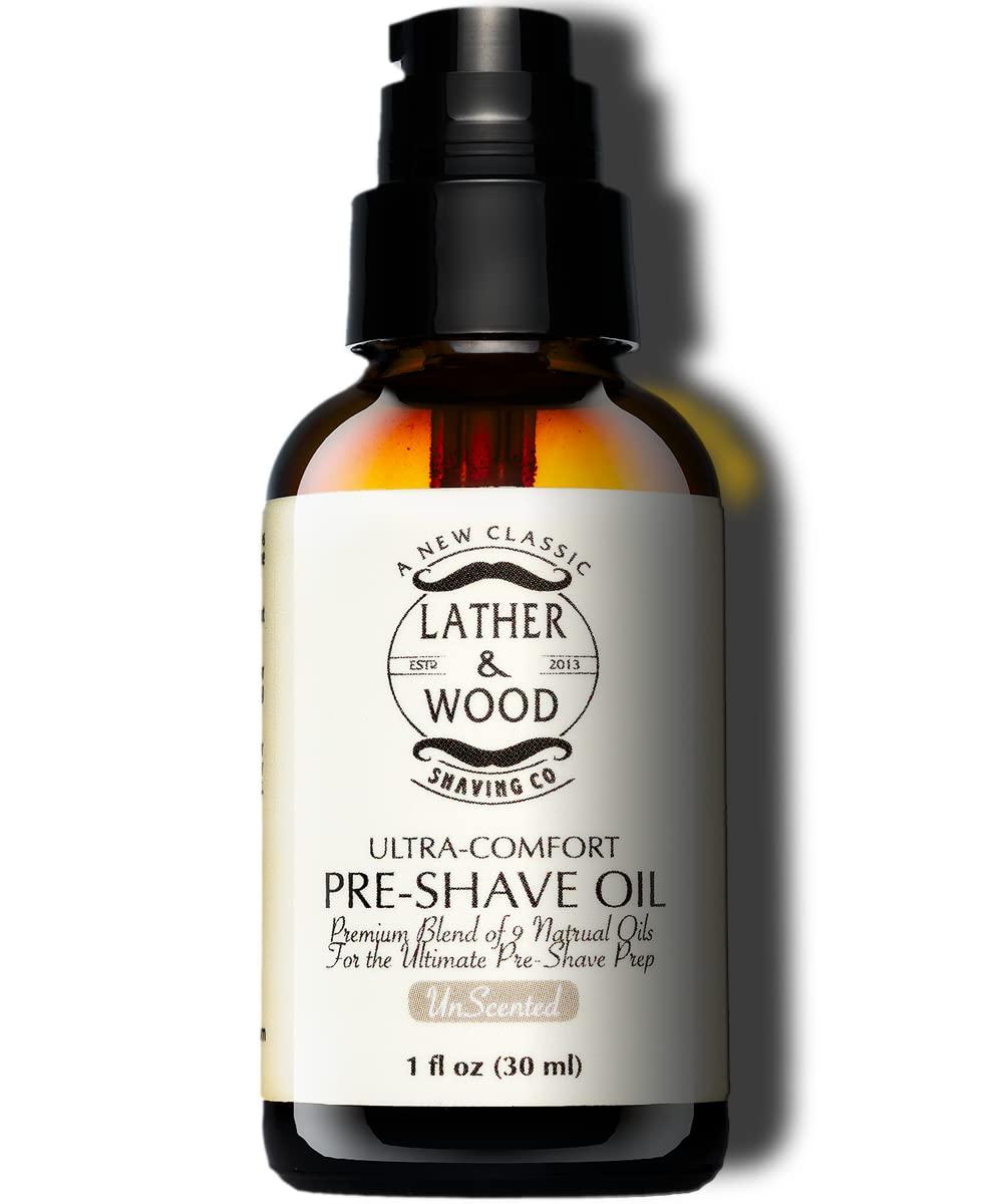 Lather & Wood Shaving Co Lather Wood Shaving Co 1 oz, Unscented: Lather & Wood Shaving Unscented Pre-Shave Oil - 1 oz