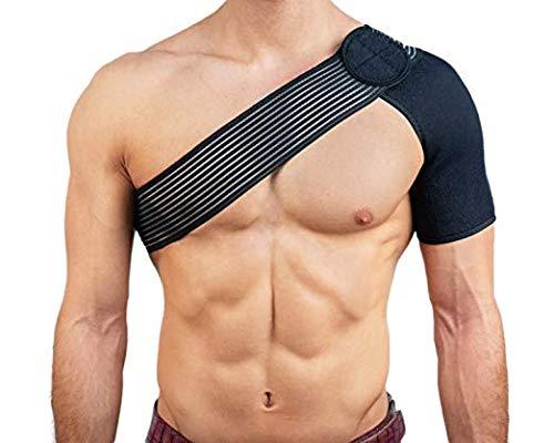 IRIS IRIS Compression Shoulder Brace Shoulder Support Strap Light Weight and Adjustable for Rotator Cuff Injury Prevention and Recovery- One Size, Left & Right