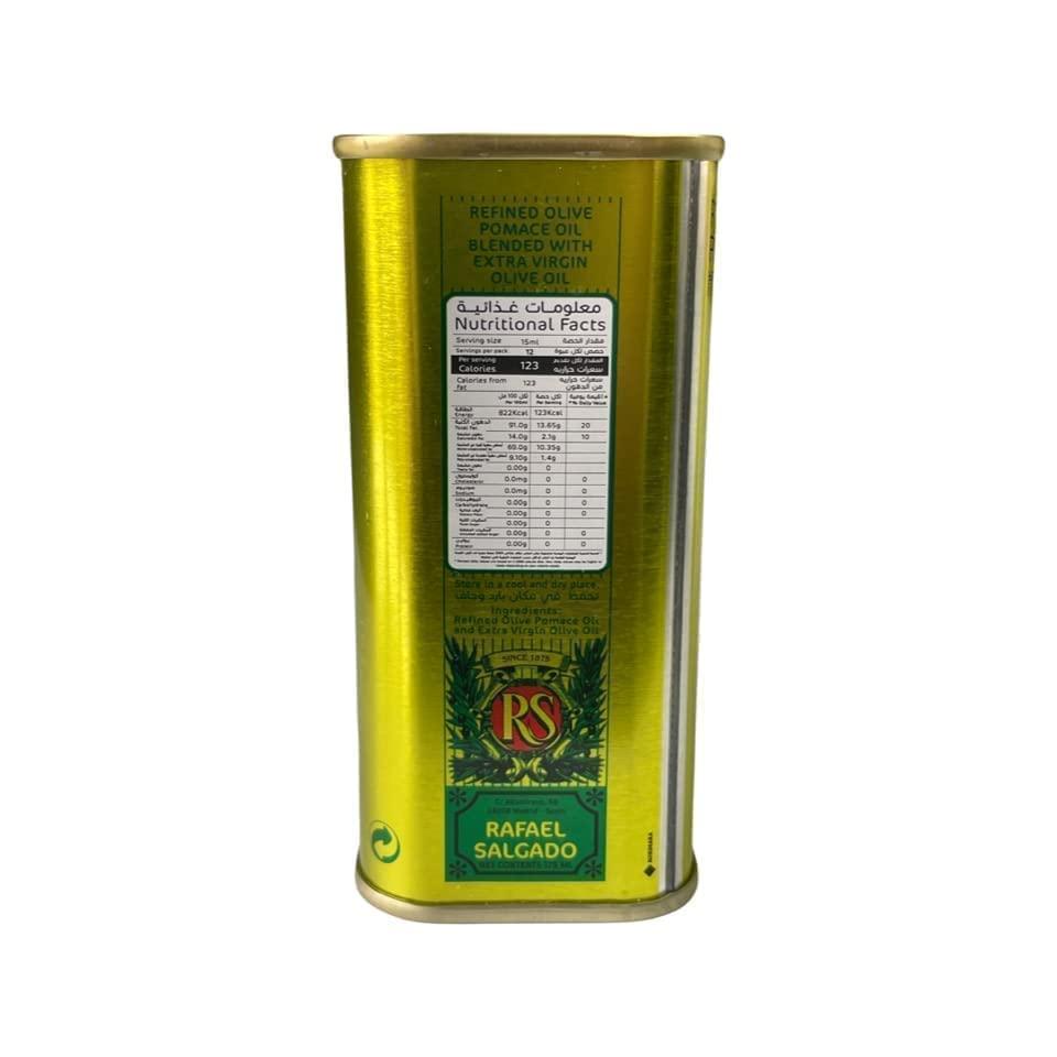 Rafael Salgado Rafael Salgado Olive Pomace Oil Blended with Extra Virgin Olive Oil | Good for Indian Cooking and Deep Frying Tin Pack - 175ml