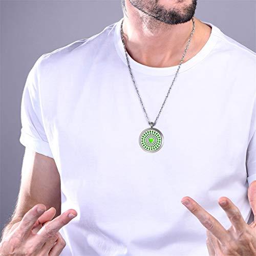 Supcare Supcare Aromatherapy Round Locket Necklace Pendant for Oil Diffusing, Stainless Steel Necklace for Essential Oil Diffuser with 8 Color Refill Pads, Special Necklace Jewelry for Women/Men
