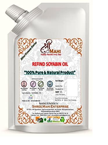 SHREE MAHI ENTERPRISE Shree Mahi Refind Soyabin Oil 100% Natural, Healthy and Chemical Free 1 litre Pouch