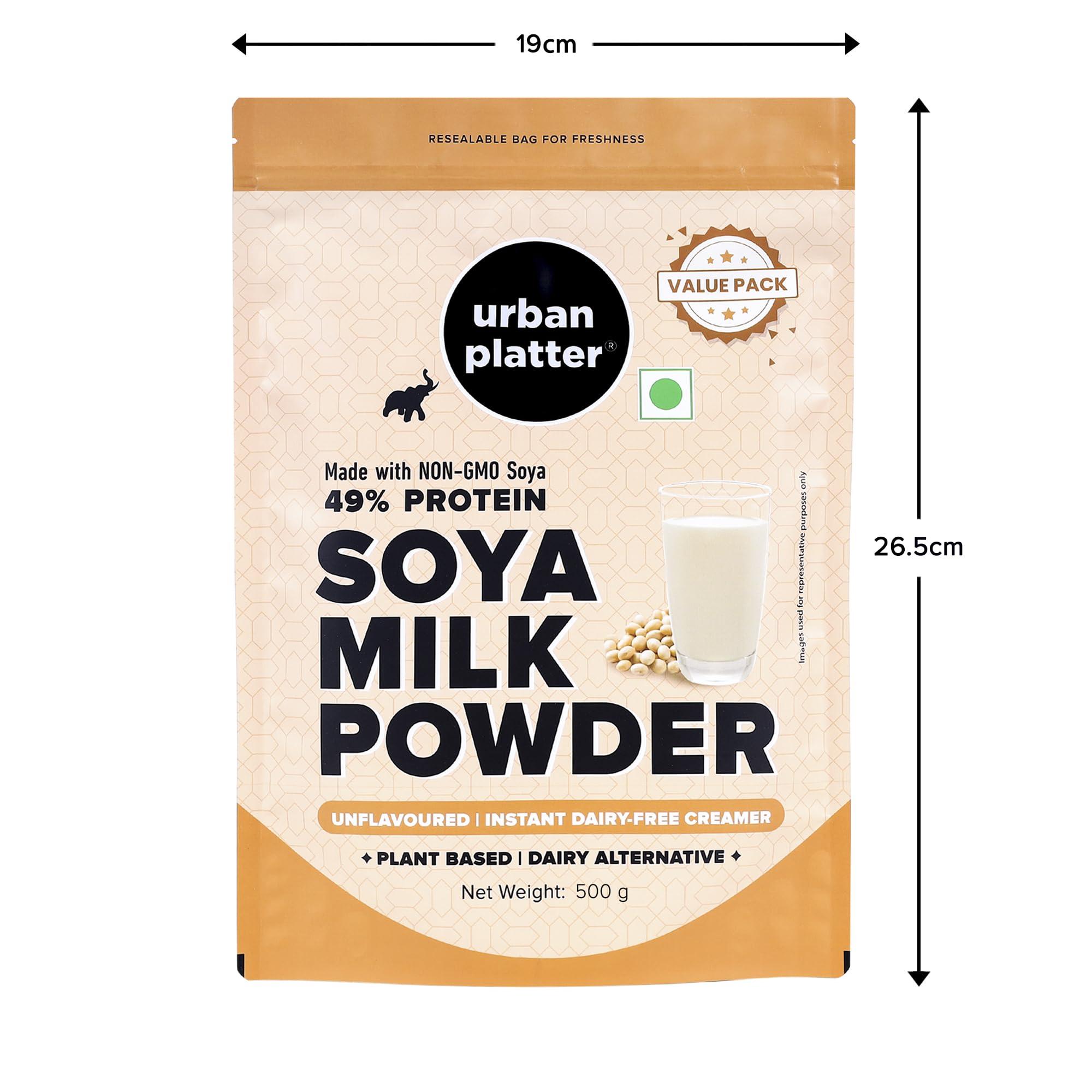 urban platter Urban Platter SOYA Milk Powder, 500g [Plant-Based / Milk Alternative, Non-GMO & 49% Protein]