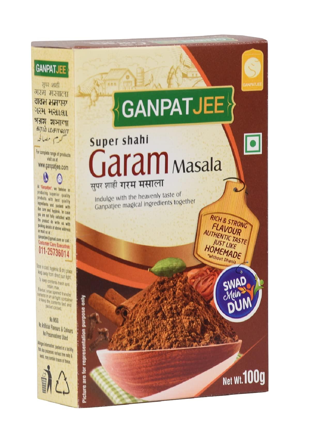 Ganpatjee Ganpatjee Garam Masala Powder, 100g | Super Strong Flavour Without Dhaniya Authentic Taste