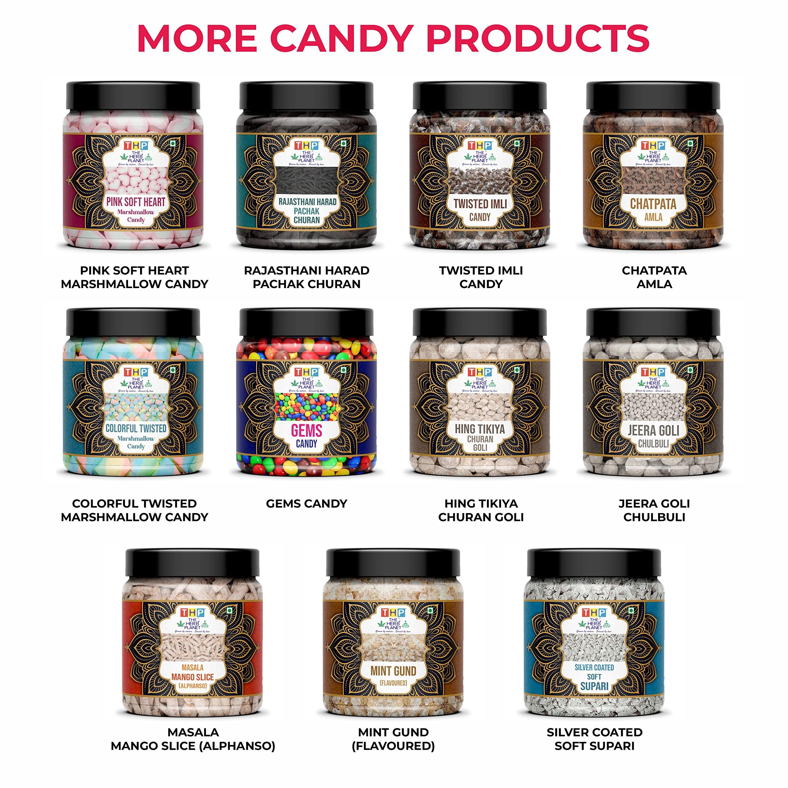 THE HERB PLANET THE HERB PLANETSilver Coated Supari 400 Grams Sweet Supari silver coated soft supari Digestive Mouth Freshener [Jar Pack]