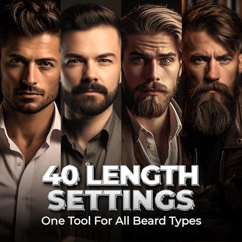 BEARDO Beardo Chrome Beast Multipurpose Full Body Groomer Trimmer Set For Men | 40 Length Settings | 8 attachments | Beard/Hair/Body/Precision/Ear/Nose Trimmer|With Dock|90 min. run time | All-in-1 trimmer | Gift For Brother | Gift For Friends