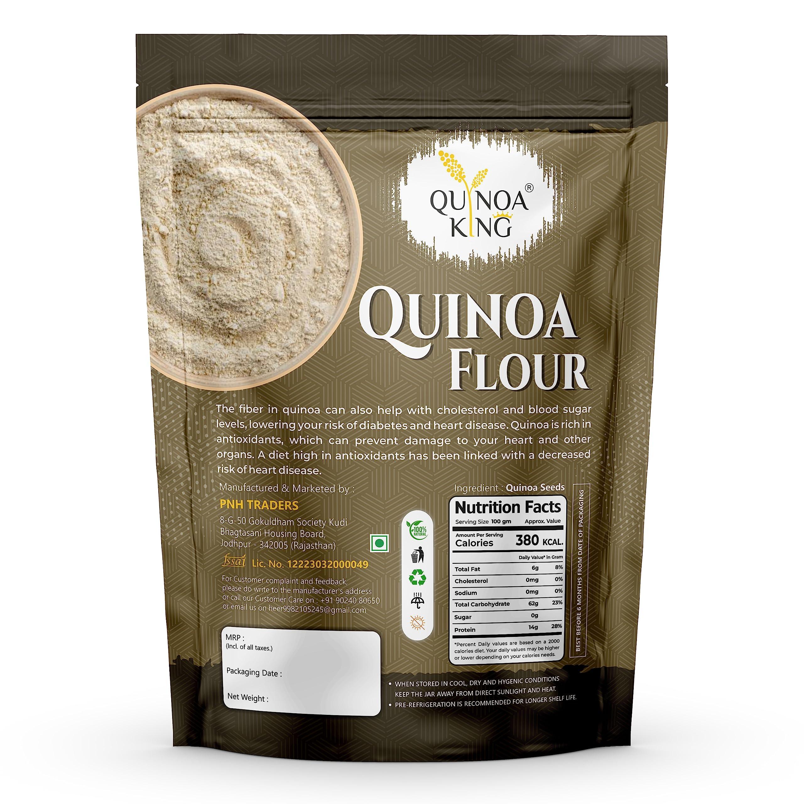 QUINOA KING QUINOA KING Quinoa Flour 5kg ((5Packs Of 1kg)- Gluten Free Atta | 100% Wholegrain | High Fibre Quinoa Atta