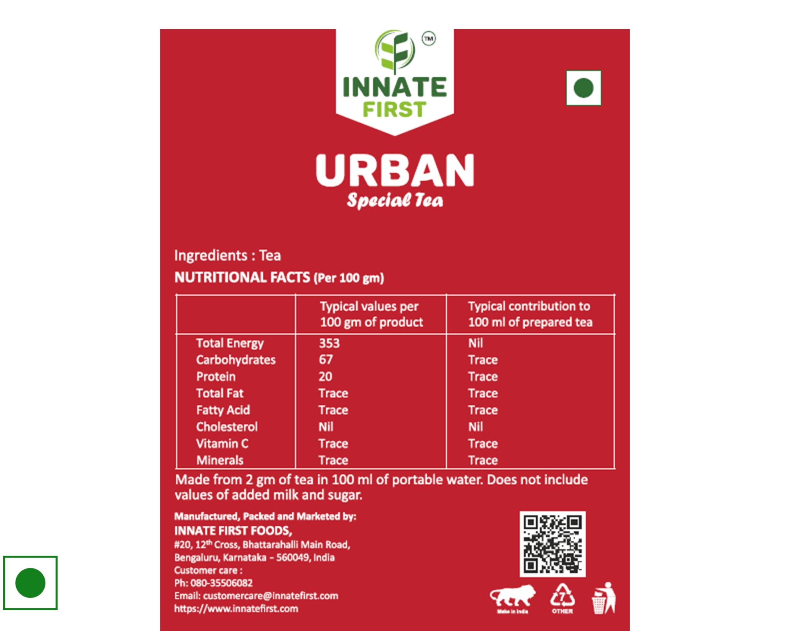 Innate First Urban Special Tea by InnateFirst | Strong Chai | Black Tea | Leaf Tea | 1KG