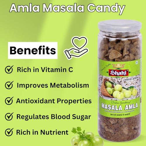 SHAHI Shahi Rajasthani Mukhwas, Traditional Mouth Freshener 180g & Premium Amla Candy Pachak 200g | Authentic Mukhwas Mix for Refreshing Moments | Rich in Vitamin C & Antioxidants | Aromatic Mukhwas for Digestion & Freshness | Good for Bad Breath