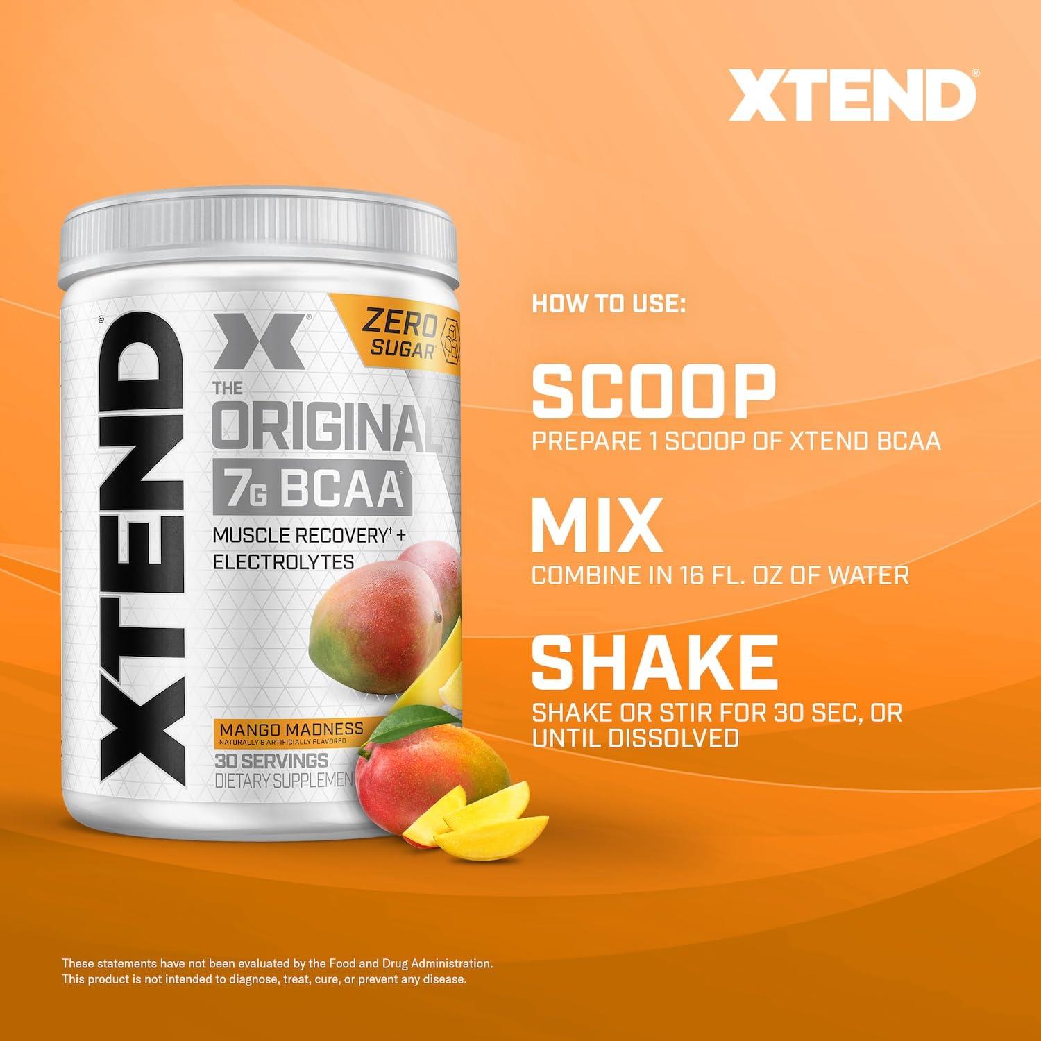 Scivation Scivation Xtend BCAA powder- Pack of 402 g, 30 Servings (Mango, 30 Servings)