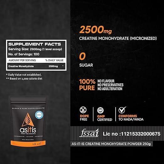 Asitis Nutrition ATOM Whey Protein Double Rich Chocolate 1kg+ AS-IT-IS Creatine 100g (Combo Pack)