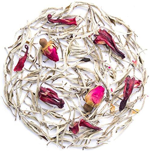 Tearaja Red Velvet Tea (LIMITED EDITION) | 50 Gms | Luxury Tea | Flush Out Toxins | Controls Blood Pressure | 100 % Natural Ingredients | Silver Needle White Tea, Chinese Rose Buds, Hibiscus | Freshly Packed 