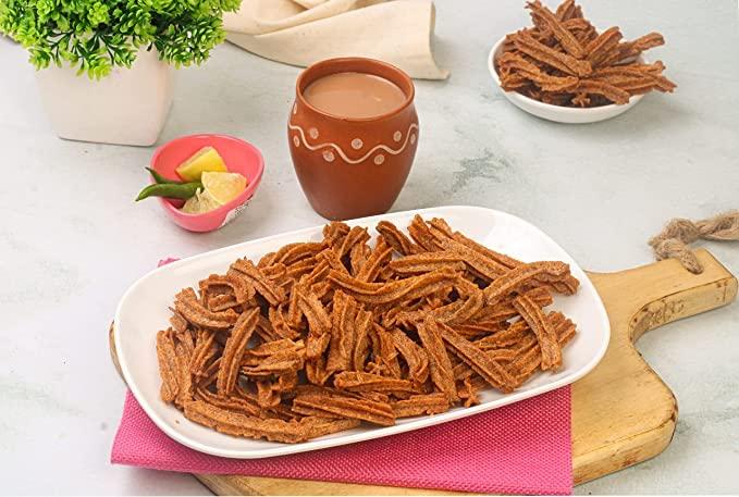 Snaqary Snaqary Multigrain Peri Peri Mathri & Sticks combo | Delicious Peri peri sticks (Pack of 2 - 120gm each) | Tea time Mathri ( Pack of 2 - 120gm each)