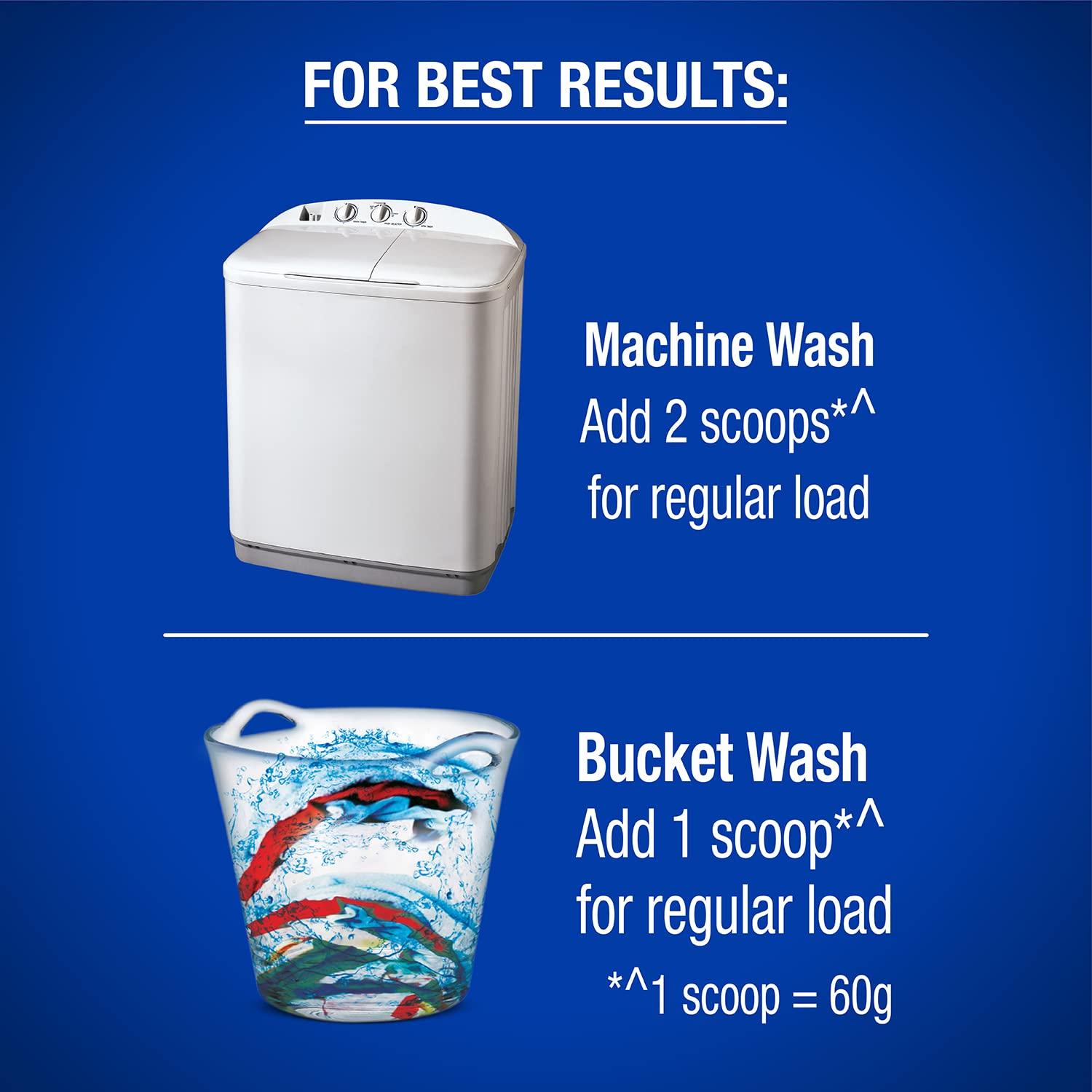 UJALA UJALA Laundry Detergent Powder 4Kg + 1Kg | Laundry Detergent Powder with Power of Instant Dirt Dissolvers | Detergent Powder for Effortless Washing & Superior Brightness