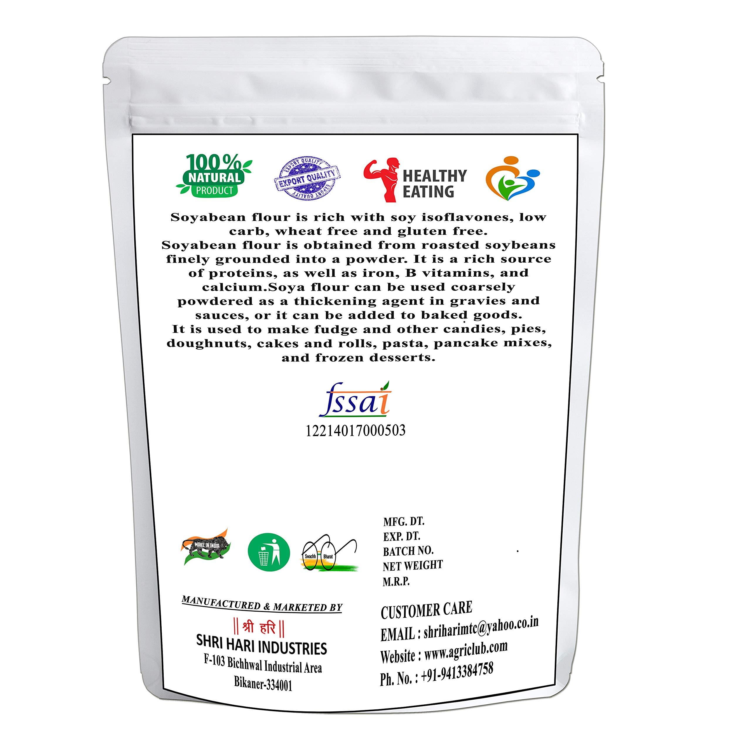 AGRI CLUB SOYA Flour 2kg | High Protein | No Preservatives | Gluten Free | Rich in Micro Nutrients | Agri Club