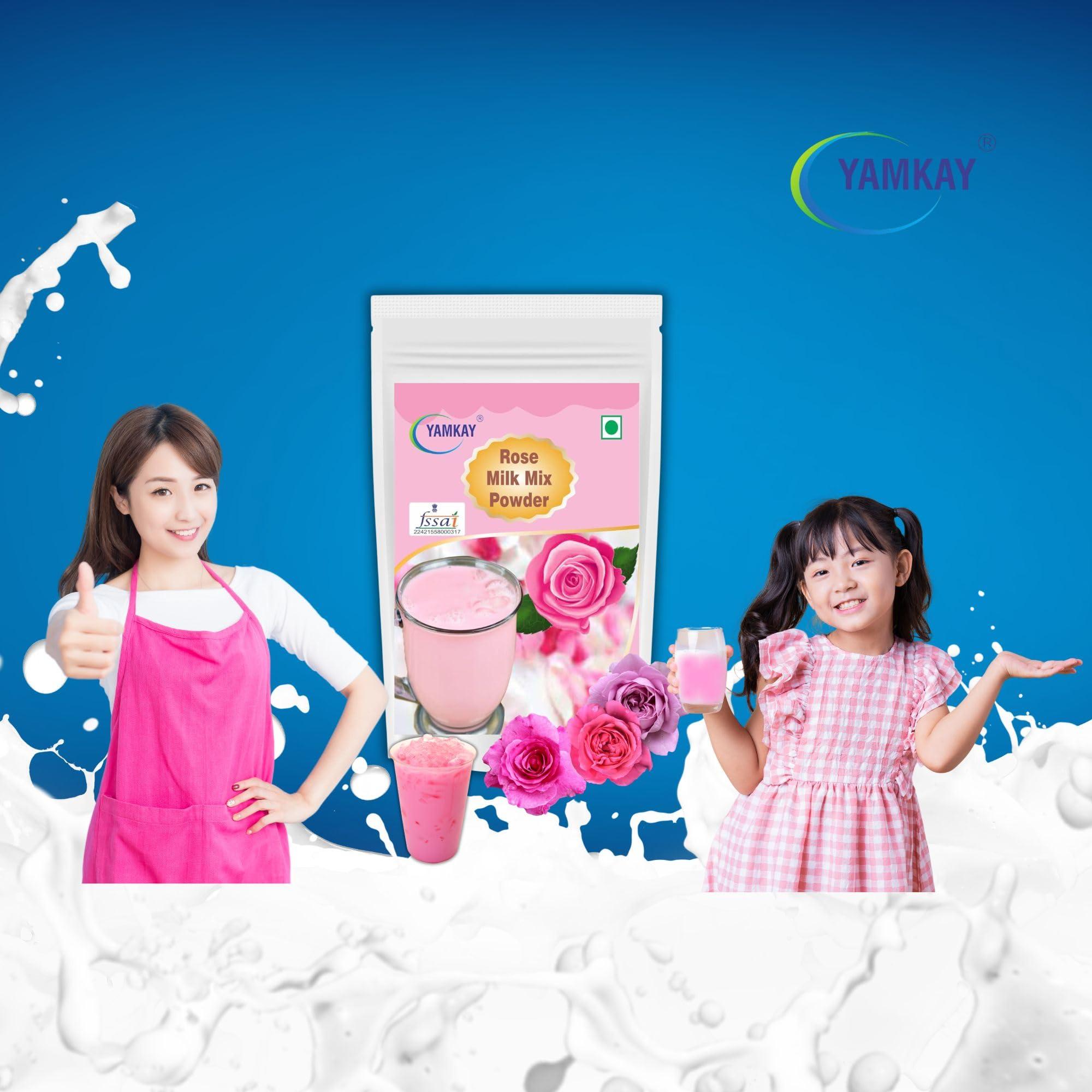 YAMKAY Yamkay Rose Milk Mix Powder Rose Flavored Milk Powder 200 GM