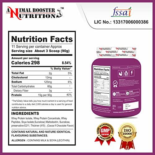 Animal Booster Nutrition Animal Booster Nutrition Animal Weight Gainer -Pack of 1Kg powder, 11 Servings