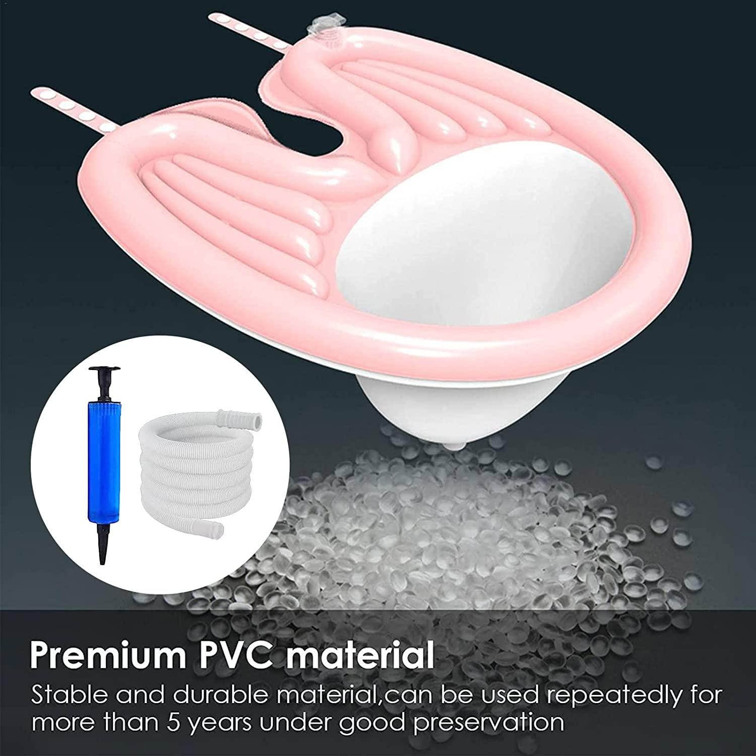 Kixre Kixre Hair Wash Basin, Shampoo Bowl for The Elderly Disabled,Bedridden,Handicapped,Inflatable Hair Wash Rinse Basin Washing Sink for Pregnant Woman, Bedside and in Bed Hair Washing Tray