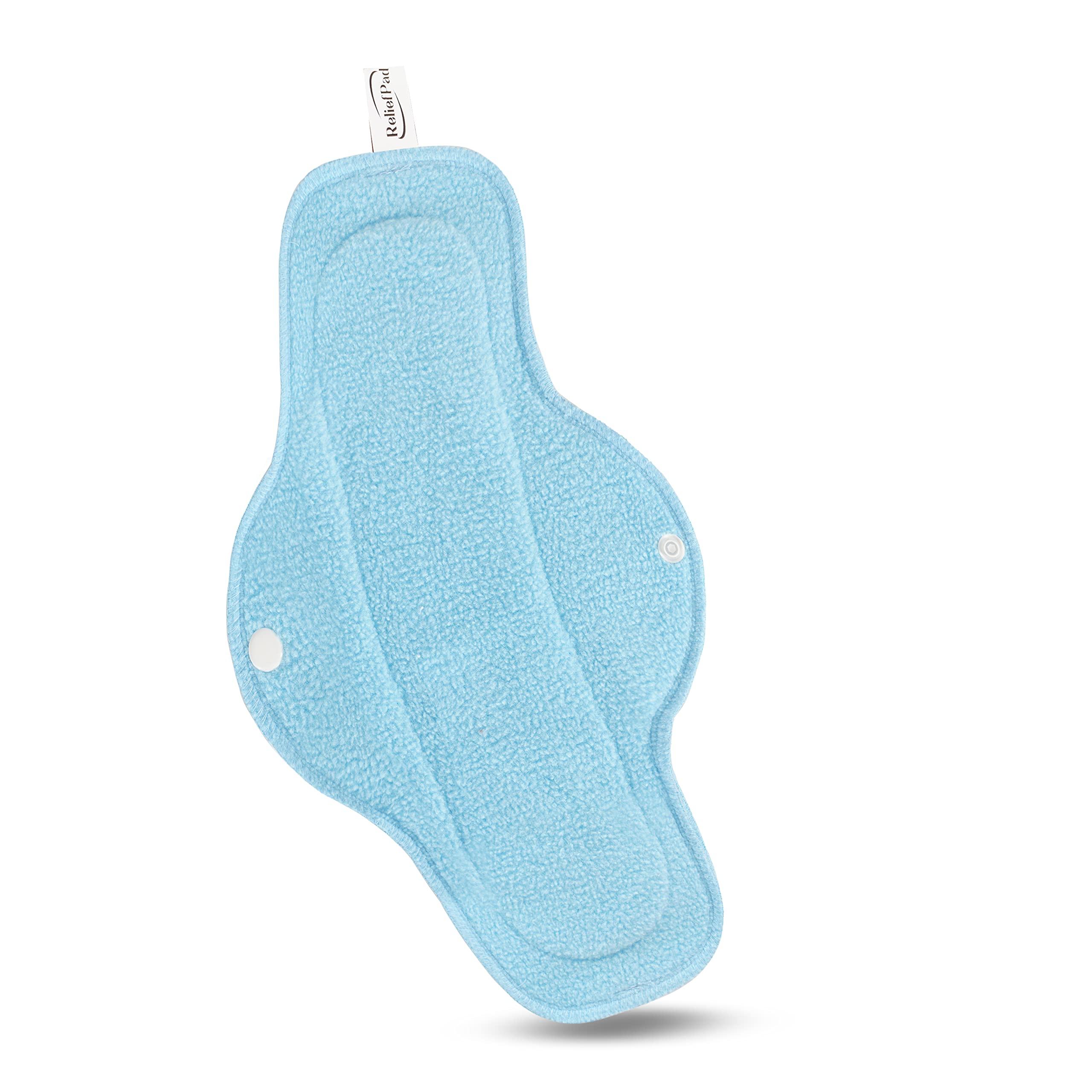 Generic ReliefPad Reusable Sanitary Pads | Pack of 6: 4 maxi pads (6-8 hours) + 2 super maxi pad (10-12 hours) + 1 leak proof pouch | Lasts up to 18 months | Antibacterial | Super soft | Eco-Friendly