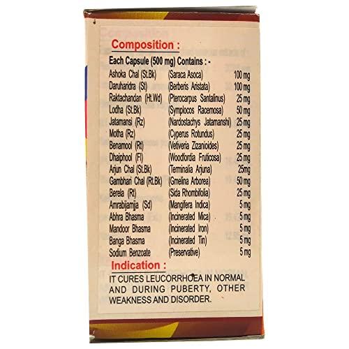 HERBSHD Ayurvedic Leuco Plus Capsule it cures leucorrhoea in normal.(pack of 3)