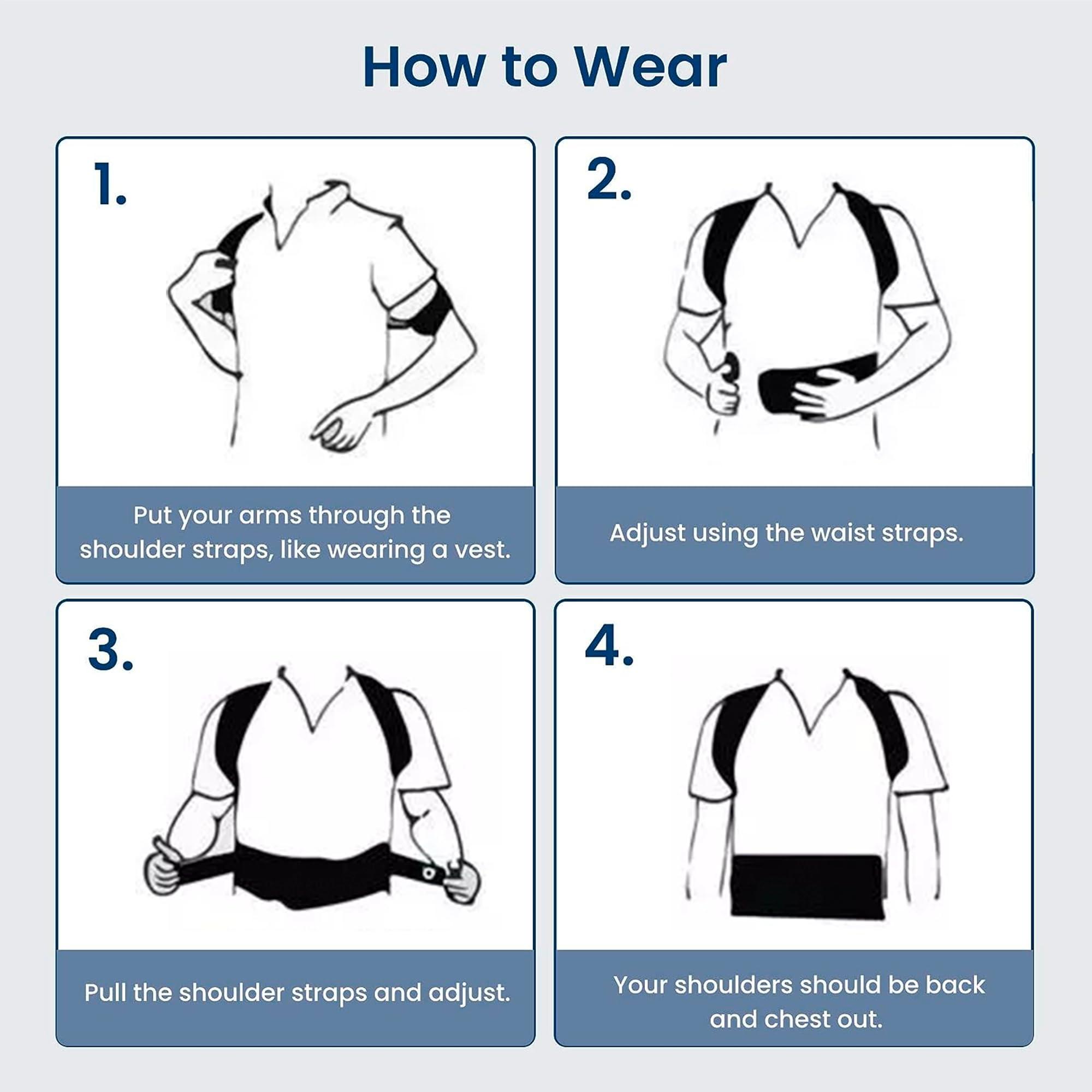 SLOVIC SLOVIC Posture Corrector For Men Back Support Belt For Back Pain Spine Posture Corrector For Women Back Straight Belt Back Posture Corrector Men Posture Belt Back Posture Corrector Women - X - LARGE