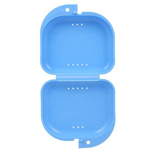 Qnotici Denture Box Denture Case Dental False Teeth Cleaning Box Denture Bath Container Retainer Denture Holder