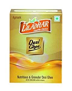LEELADHAR Liladhar Buffalo Desi Ghee Clarified Butter Danedar Ghee 100% Unadulterated Pure Fresh Desi Ghee Improves Bone Health and Digestion No Added Preservatives Shuddh Ghee (Pack of 2 500 Gr)