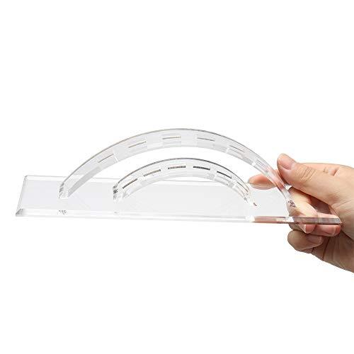 myaokue-up 1pc Tweezer Display Stand Durable Acrylic Eyelash Extension Tools Storage Holder Tweezers Scraper Shears Organize Rack, 6 Holes, Clear