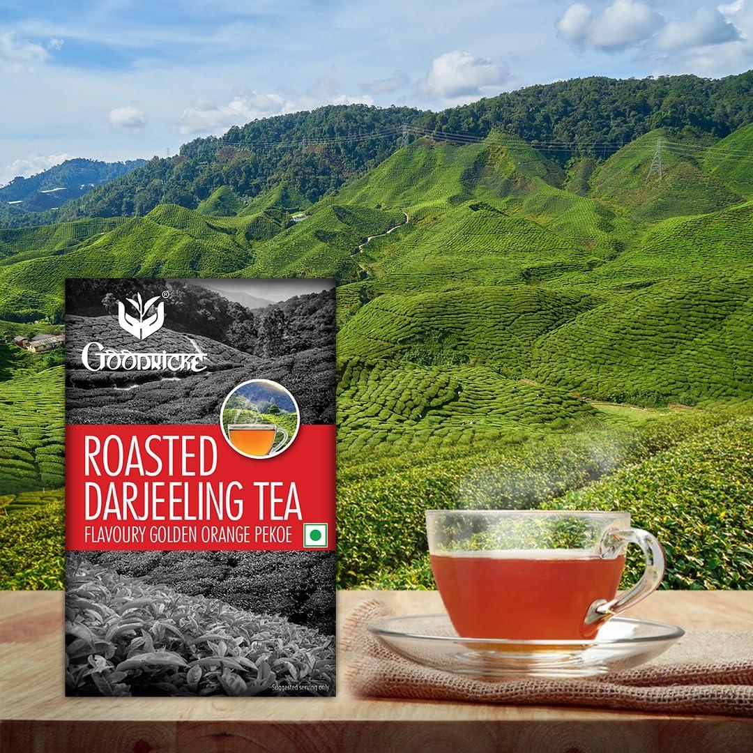 GOODRICKE GOODRICKE Roasted Darjeeling Tea - 100 gm (Pack Of 7) | 100% Pure & Original Long Leaf | Flavoury Golden Orange Pekoe | Darjeeling Black Tea