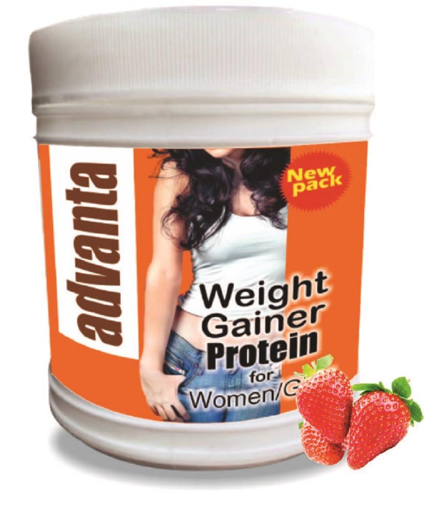 advanta Advanta Women Weight & Mass Gainer Protein Powder 500 g Strawberry