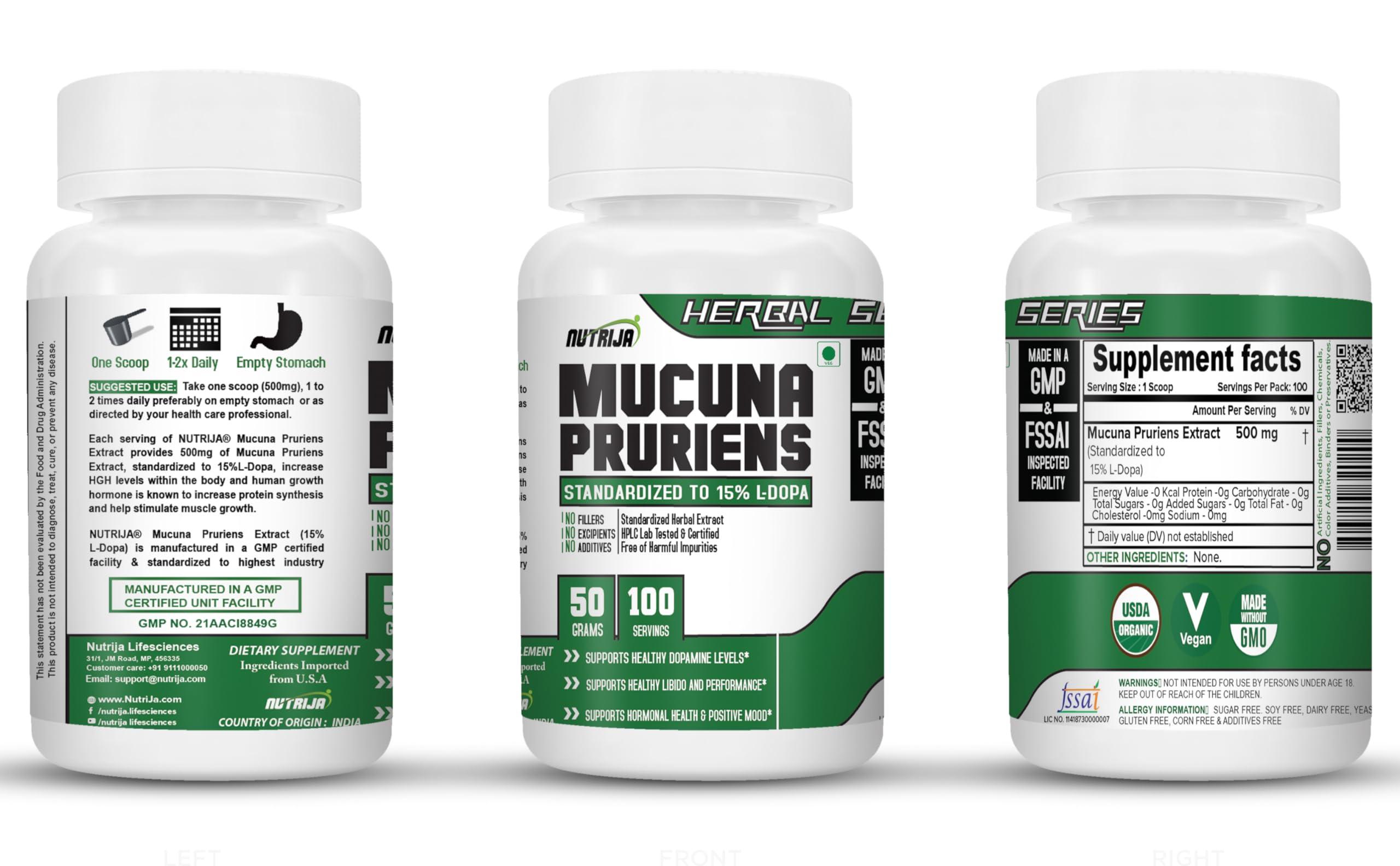 NutriJa NutriJa Mucuna Extract (standardized to 15% L-Dopa) - 50 GRAMS