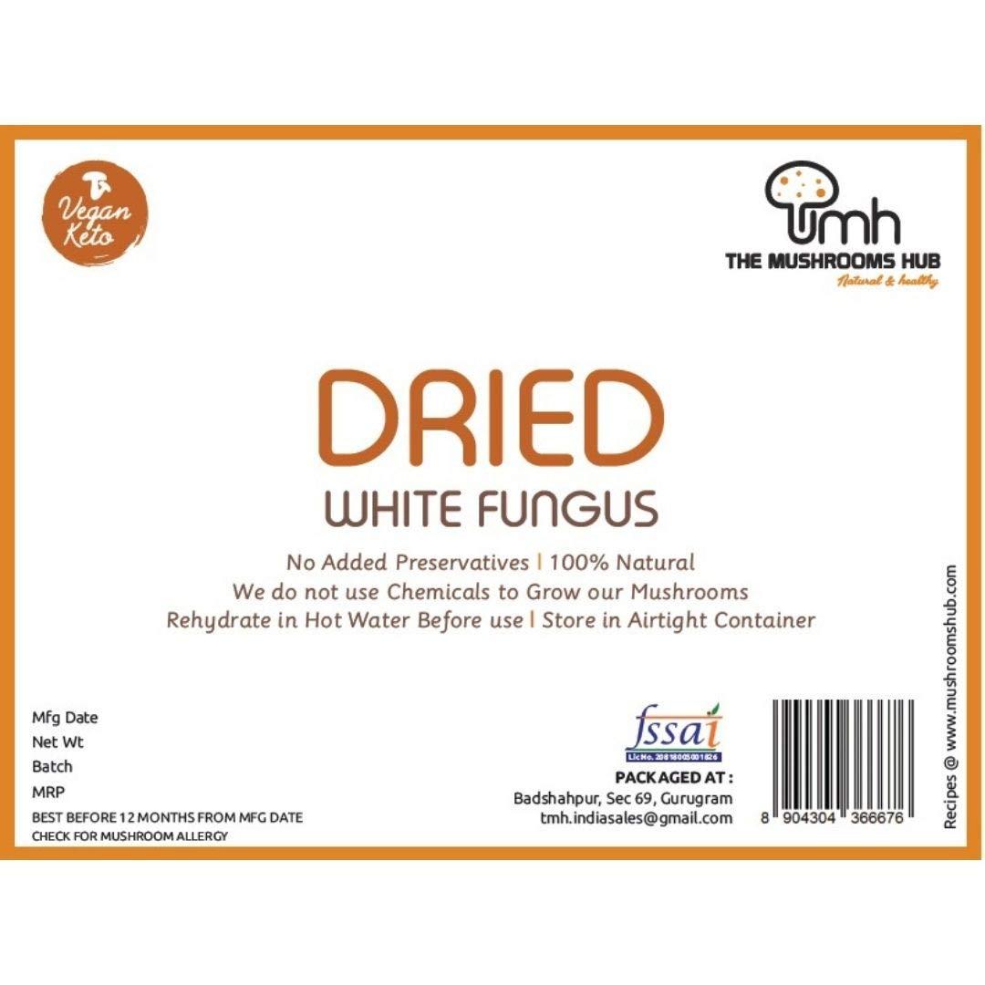 THE MUSHROOMS HUB The Mushrooms Hub Dried Edible Snow Mushroom (100 Grams)