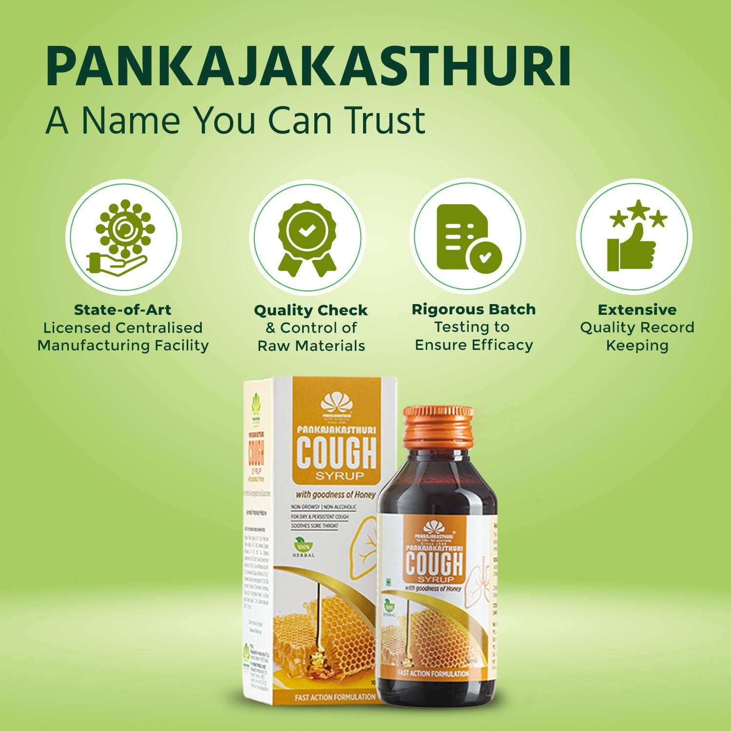 PANKAJAKASTHURI Pankajakasthuri Cough Syrup with Honey 100ml