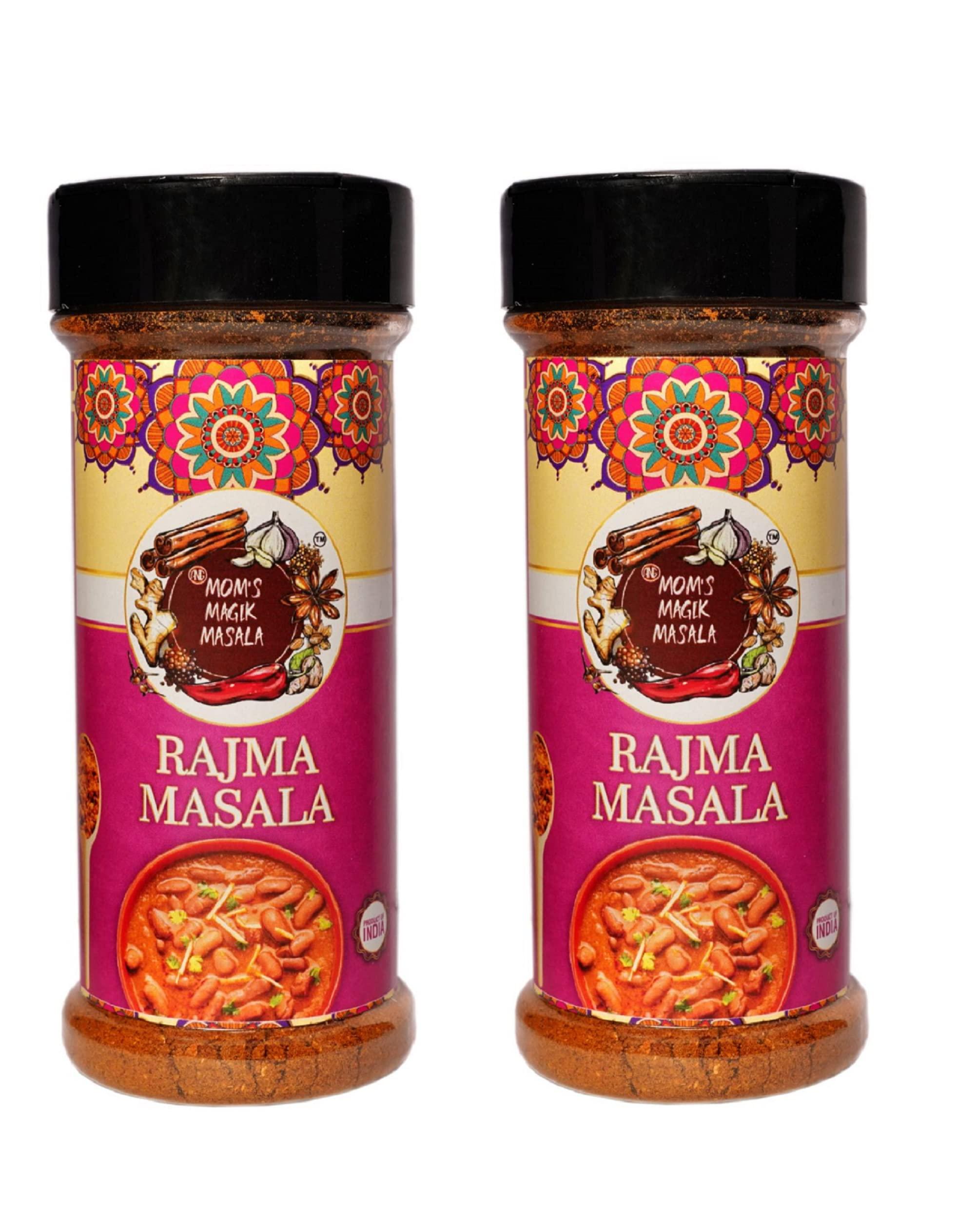 MOM\'S MAGIK MASALA Ang Mom\'s Magik Rajma Masala Powder | Perfect For Cooking | Hygienically Packed | For Delicious & Flavourful Cooking | 100% Organic Pure Natural 200Gm