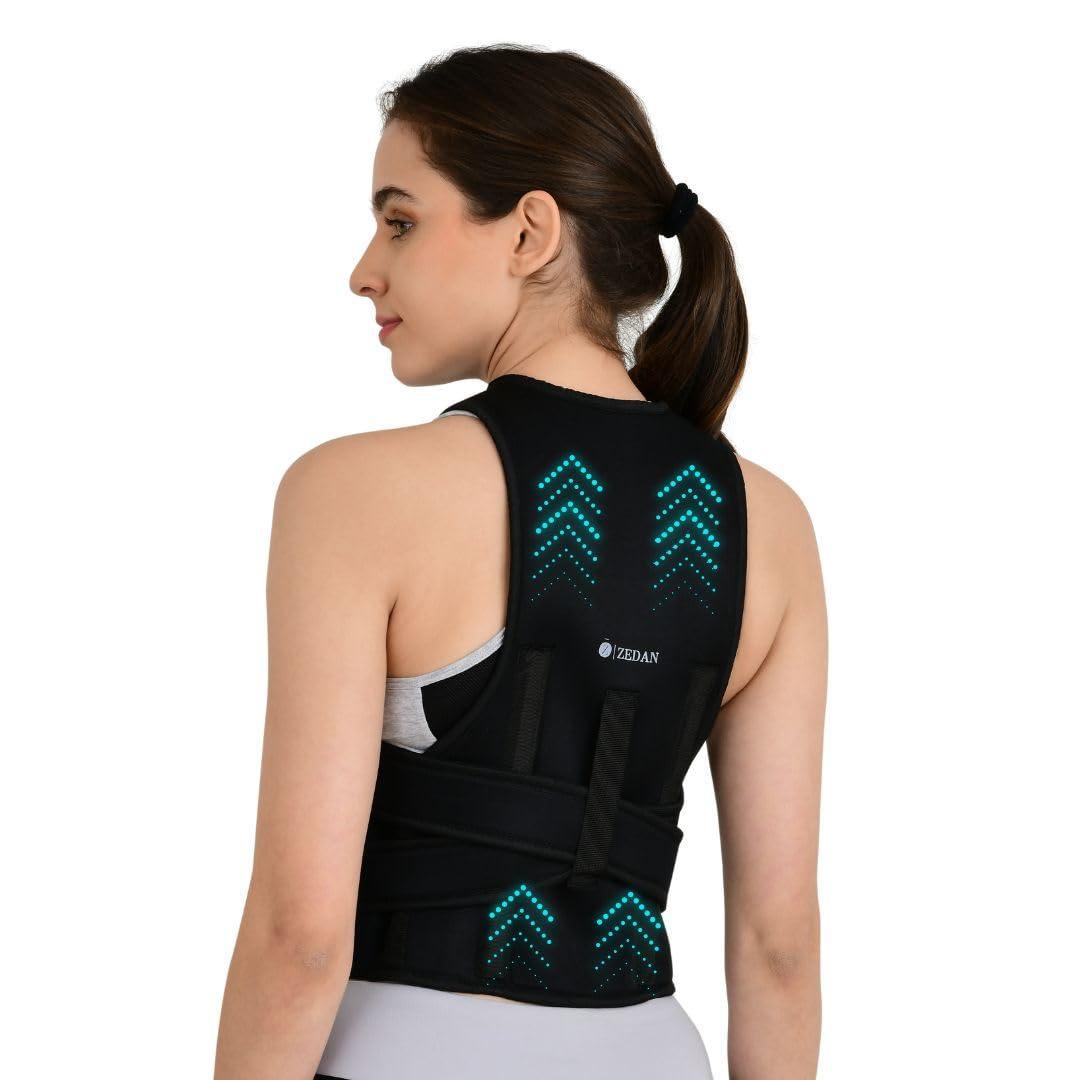 ZEDAN ZEDAN Neoprene Posture Corrector Back Support Belt|For Shoulder Support,Back Pain Relief,Back Straightener Brace|For Spine & Body Posture Correction,Clavicle Support|For Men & Women (Full, One Size)