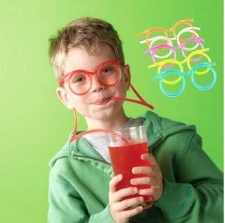 MacNgrid MacNgrid Silly Straw Glasses - Funny Drinking Straw Glasses (2 PCS Blue+Orange) - Party Supplies DIY Silly Straws for Kids Adults Birthday, Anniversary, Wedding, Bar Party Favors Pack of 1