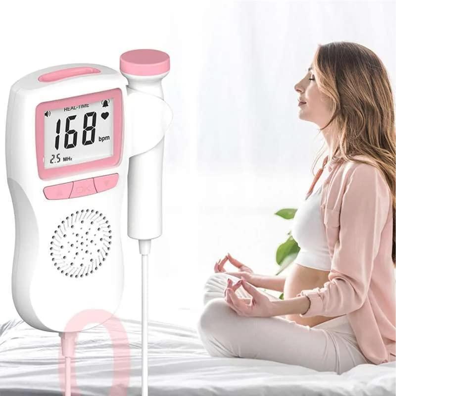 QAWACHH QAWACHH Professional Fetal Doppler (Pocket Friendly) with Sound Alarm Function and Built-in Speaker
